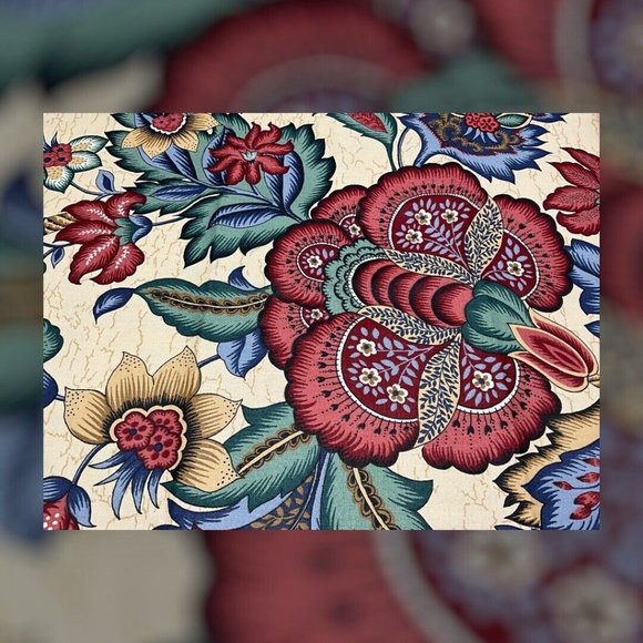 WAVERLY Home Decor Fabric  Greenfield Village/Henry Ford Musuem Floral 21" x 54" - Picture 5 of 16